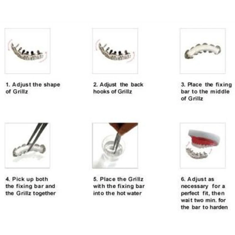 

Hip Hop Teeth Grills Top Bottom Mouth Vampire Teeth Guard Protector Cap