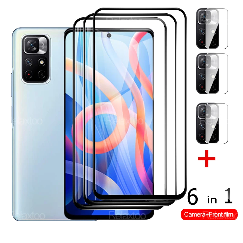 

6в1 полное покрытие закаленное стекло для xiaomi Redmi Note 10 Lite защитное стекло Note10 10t 5G 10 4G 10 S 10 Pro 10Pro Max redmi 10