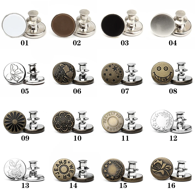 1 шт. оснастки крепежные металлические кнопки для Костюмы Джинсы сидят идеально