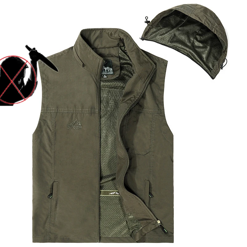 

Summer self defense anti-hacking Men vest security protection Plus Size military tactical anti-stab cut Resistant Safe clothing