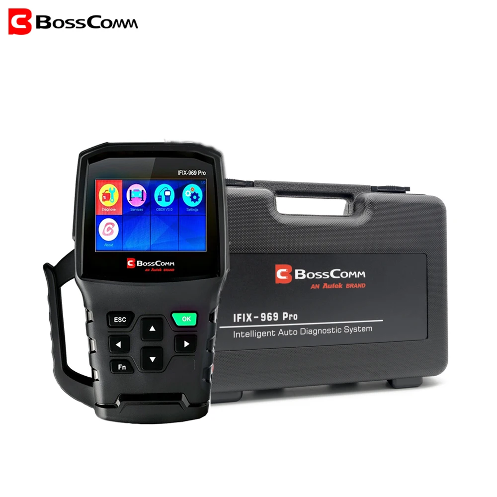 Autek IFIX-969 Pro BossComm OBD2 диагностический инструмент полная система автоматическое сканирование ABS подушка безопасности SRS SAS TPMS Transimission OBD2 автомобильный сканер