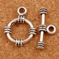 rope round bracelet toggle clasp 100sets zinc alloy jewelry diy findings fit bracelets l836