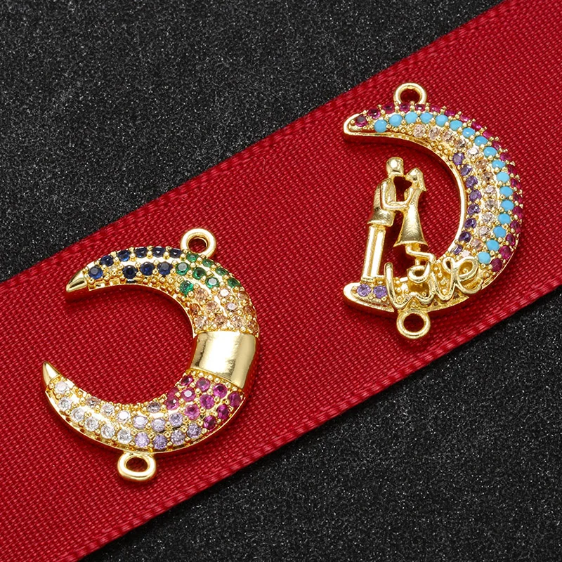 ZHUKOU романтическая подвеска с Луной из кристаллов для женщин ожерелье браслет