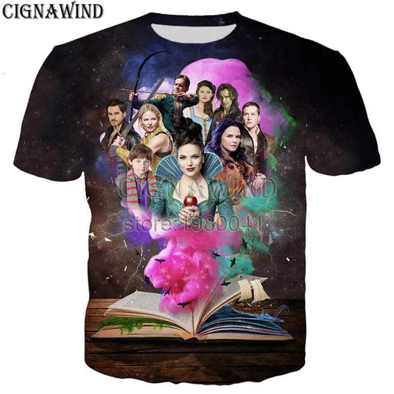 Модная популярная футболка TV Once Upon a Time мужские/женские футболки с 3D принтом в