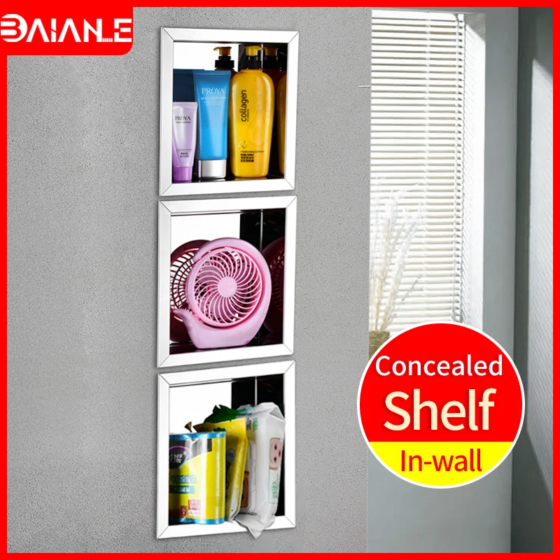 Полка органайзер для ванной комнаты скрытые полки из нержавеющей стали угловой