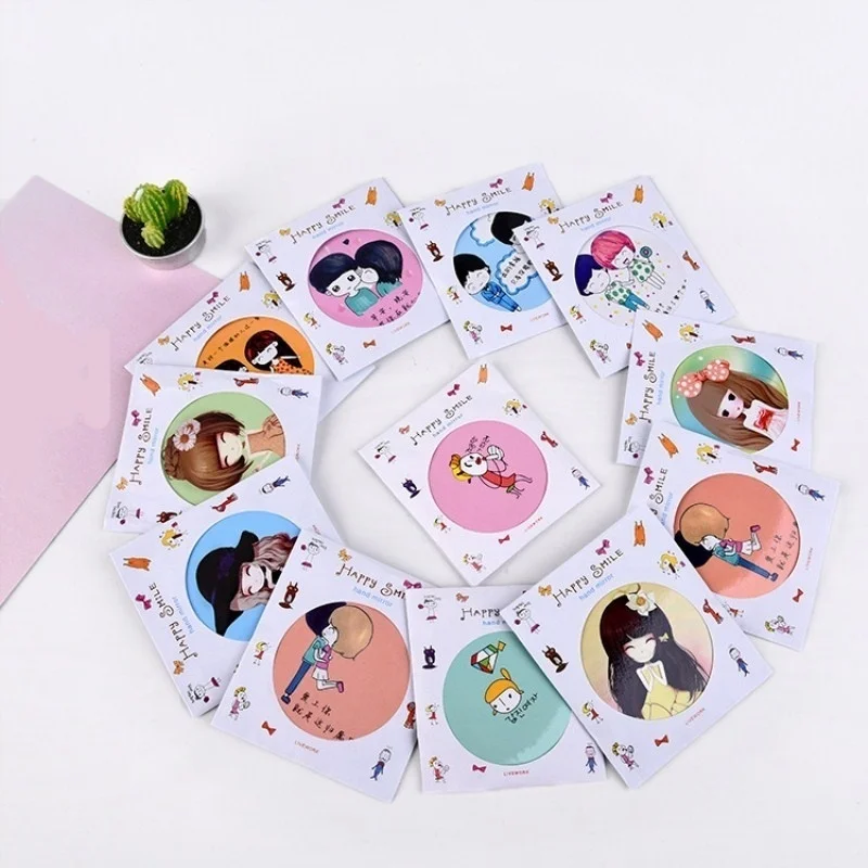 10pcs/lot Mini Makeup Mirror Portable Pocket Round Hand Travel Cosmetic For Women Girls Skin Care Tools | Красота и здоровье