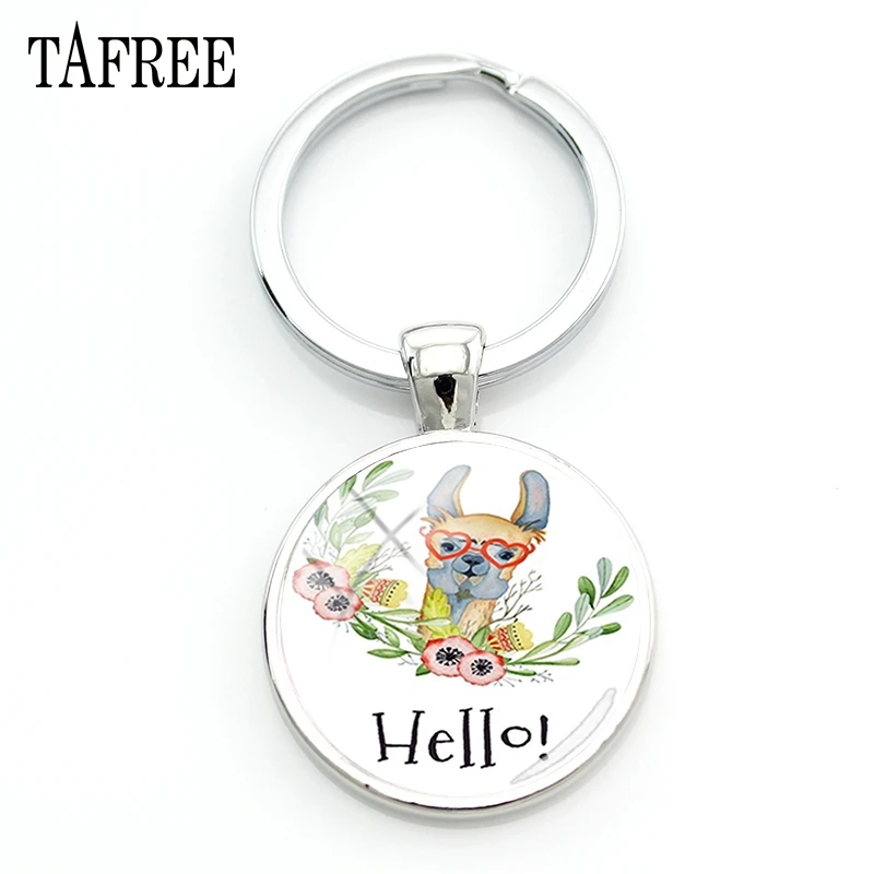 Брелки TAFREE Hello I Love с подвеской альпака 25 мм стеклянное искусство ювелирные