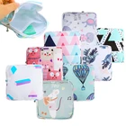 Женская сумка для хранения гигиенических салфеток Basedidea, хлопковая дорожная косметичка, сумка для хранения сменной помады, модный кошелек для монет