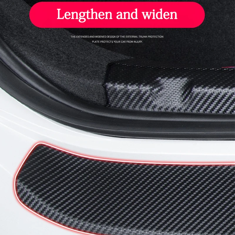 

Leather Car Rear Bumper Stickers Trunk Guard Plate Molding For opel astra g j h insignia zafira corsa d c vivaro Accessories