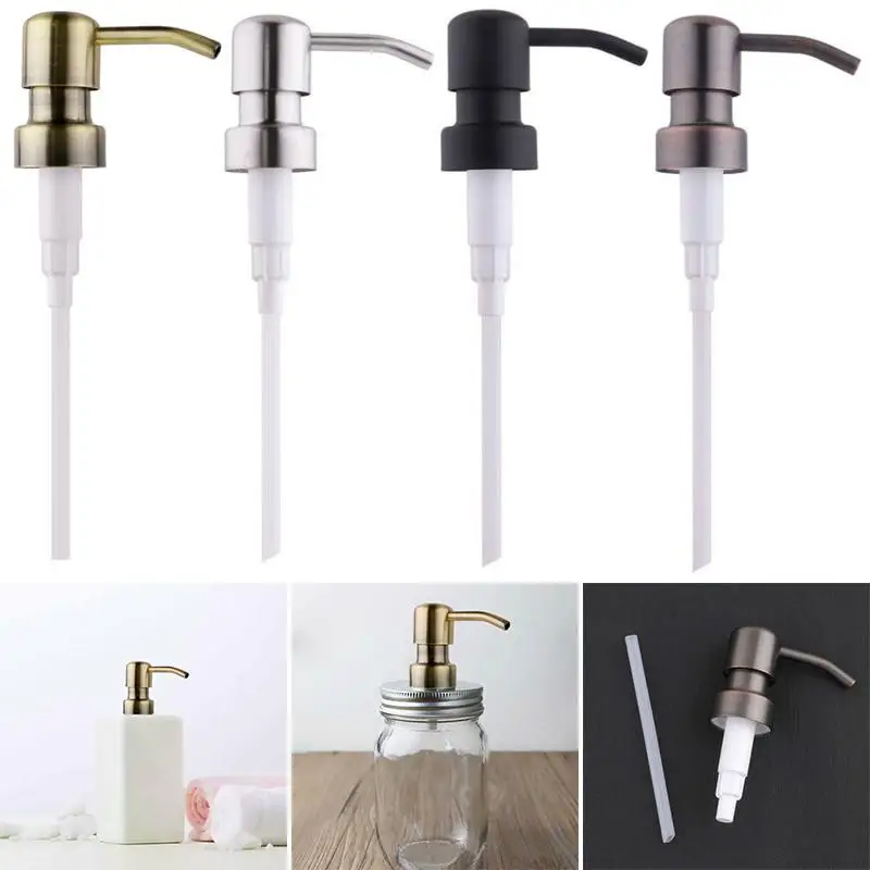 

Metal DIY Soap Pump Liquid Lotion Dispenser Replacement Head Jar Tube Bathroom Shower Soap Dispensers Accessories Pump Head