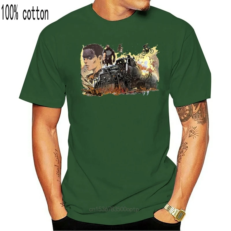 

New Mad Max Fury Road Furiosa Mens White Custom Made T-Shirt