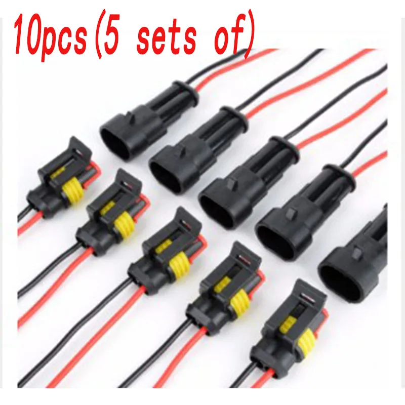 5 пар водонепроницаемых штекерных и гнездовых электрических разъемов