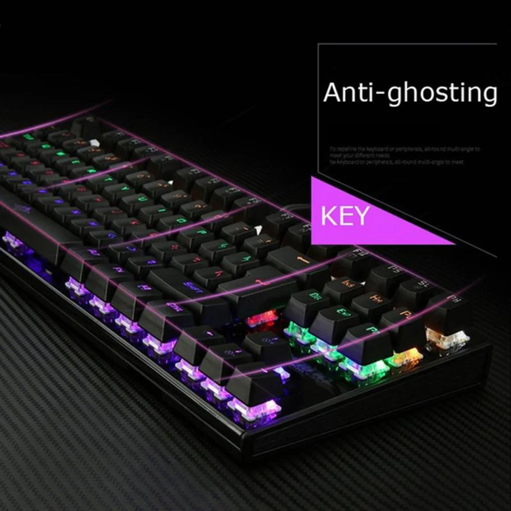 

K28 87 Keys Gaming Keyboard LED Backlight 10 Lighting Mode Mechanical Keyboard Professional Gamer Keyboard for PC Computer