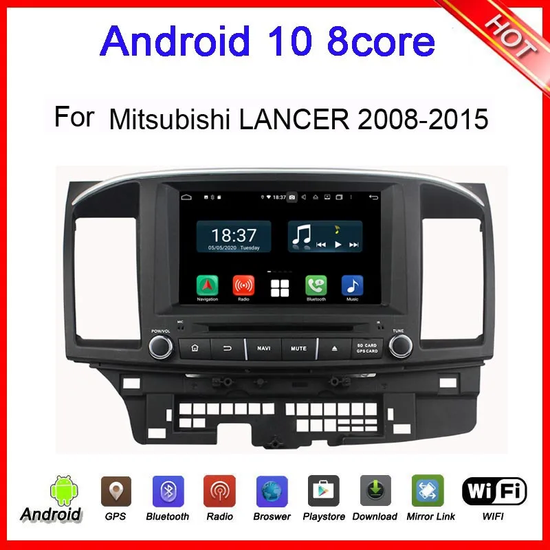 

Автомобильный dvd мультимедийный плеер Android 10 для Mitsubishi Lancer EVO 2008-2016 gps-навигация автомобильное радио аудио стерео DSP головное устройство Wi-Fi