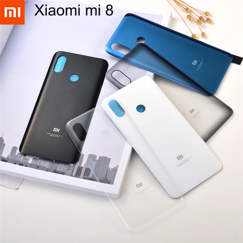 Оригинальная Крышка батарейного отсека для Xiaomi mi8 стеклянная задняя крышка mi 8 3D
