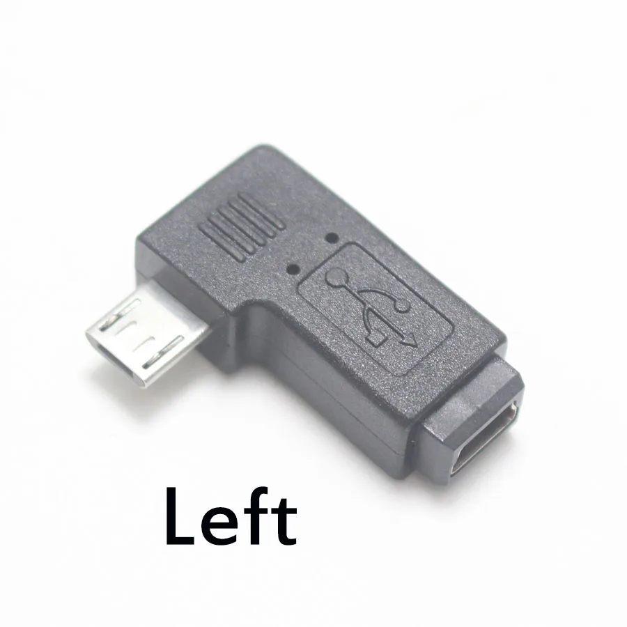 1 шт. 90-градусный адаптер с левым и правым углом micro USB Type A B male к mini feMale Новинка |