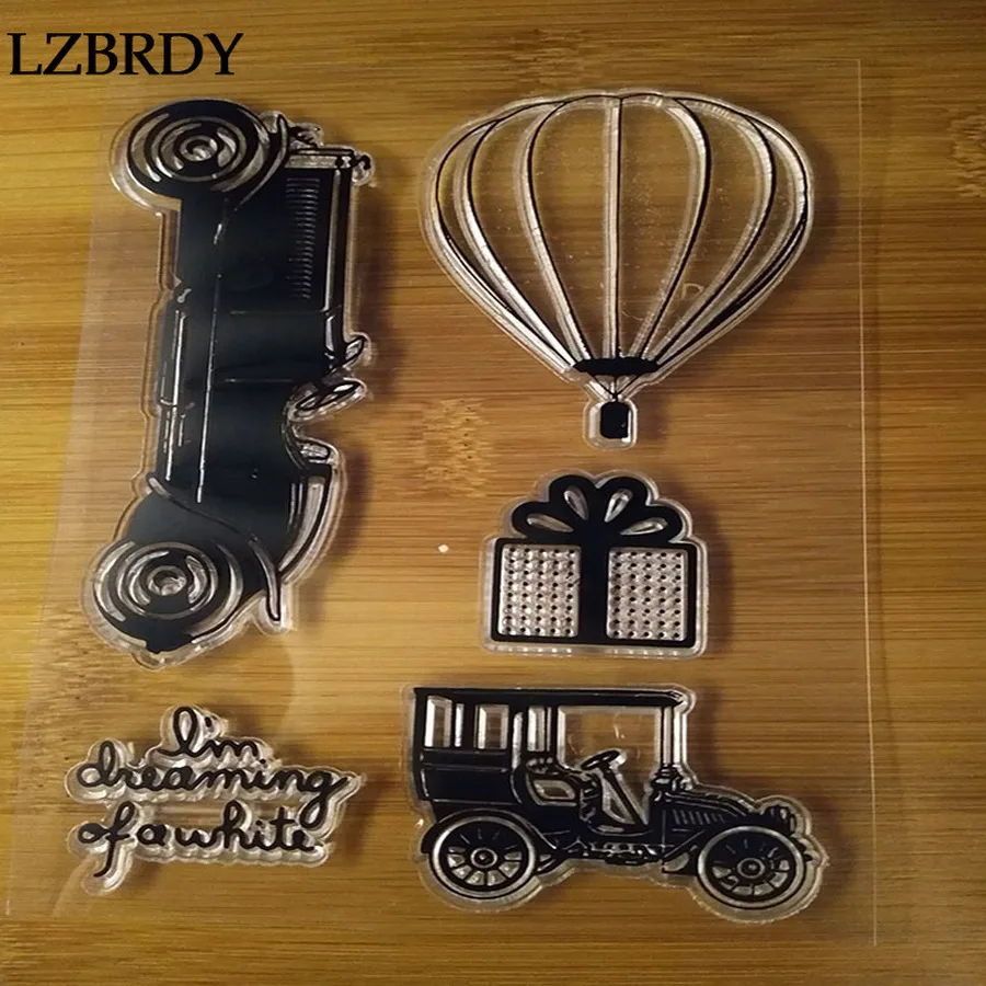 1 упаковка винтажные штампы для джипа автомобиля воздушные шары буквы прозрачные
