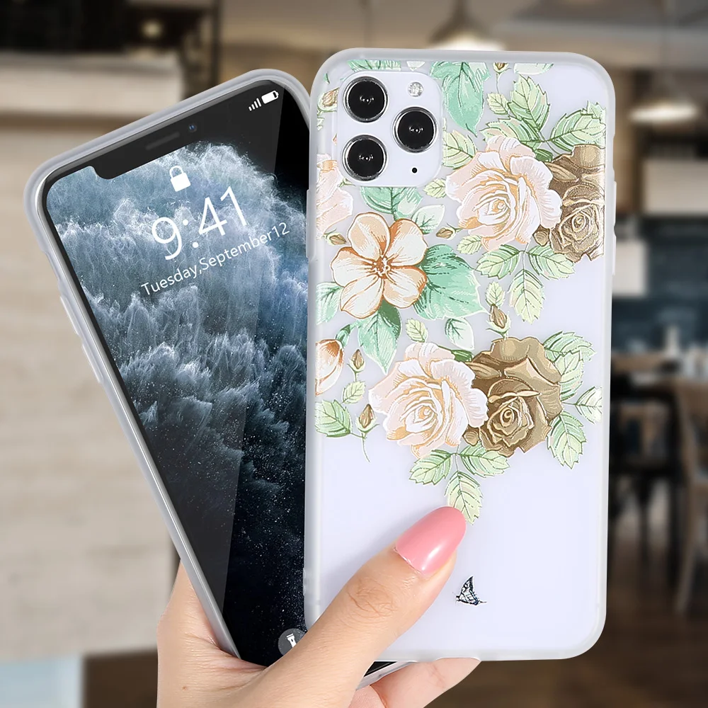 Мягкий силиконовый чехол FLOVEME для iPhone 11 7 8 6 6s Plus противоударный X XR XS Max Pro