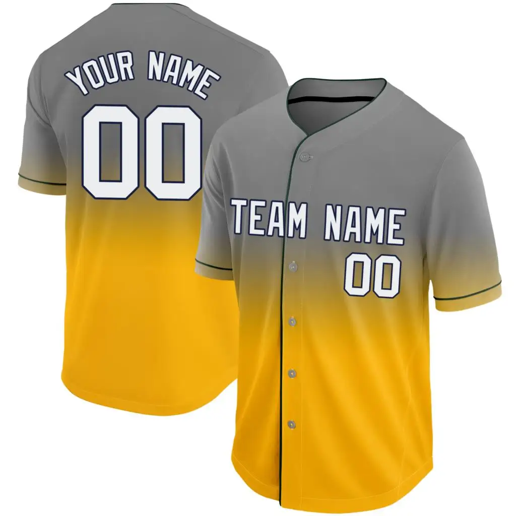 Custom Baseball Jersey Print Team Name and Numbers Gradient Loose Men/Boy Tee Shirts Awesome Christmas Gift for Playing