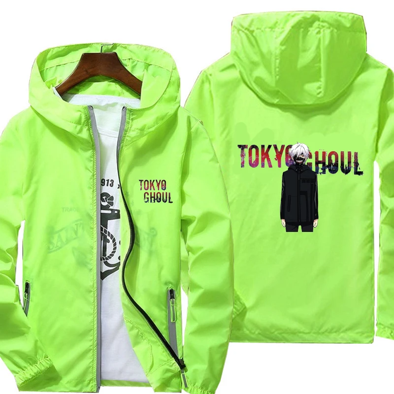 

Summer spring Tokyo Ghoul Jacket men windbreaker zipper Hoody jacket Streetwear Sportswear women thin Jacket