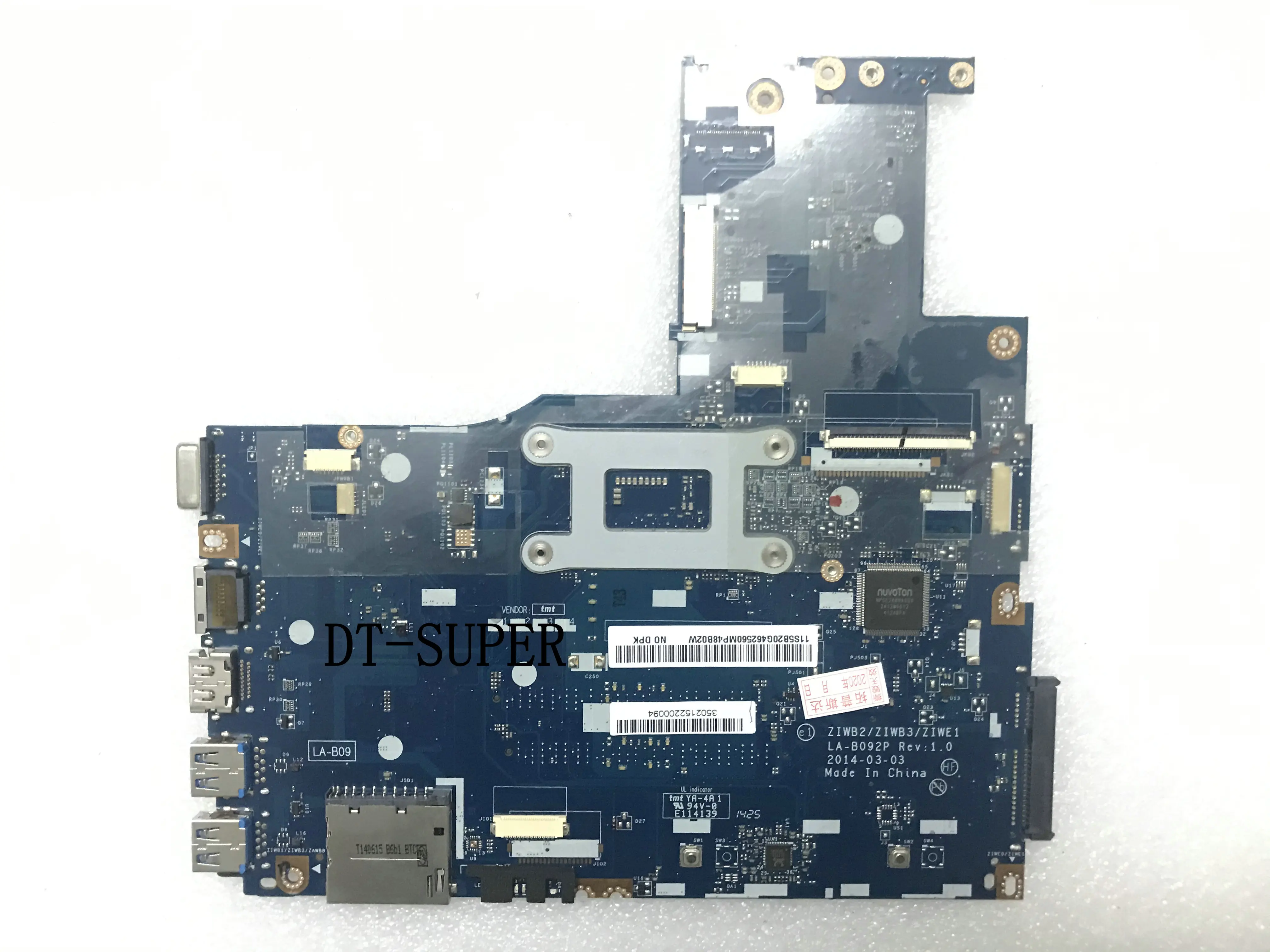 Совершенно новый. ZIWB2 / ZIWB3 LA-B092P REV: 1 0 материнская плата для ноутбука LENOVO B50-70