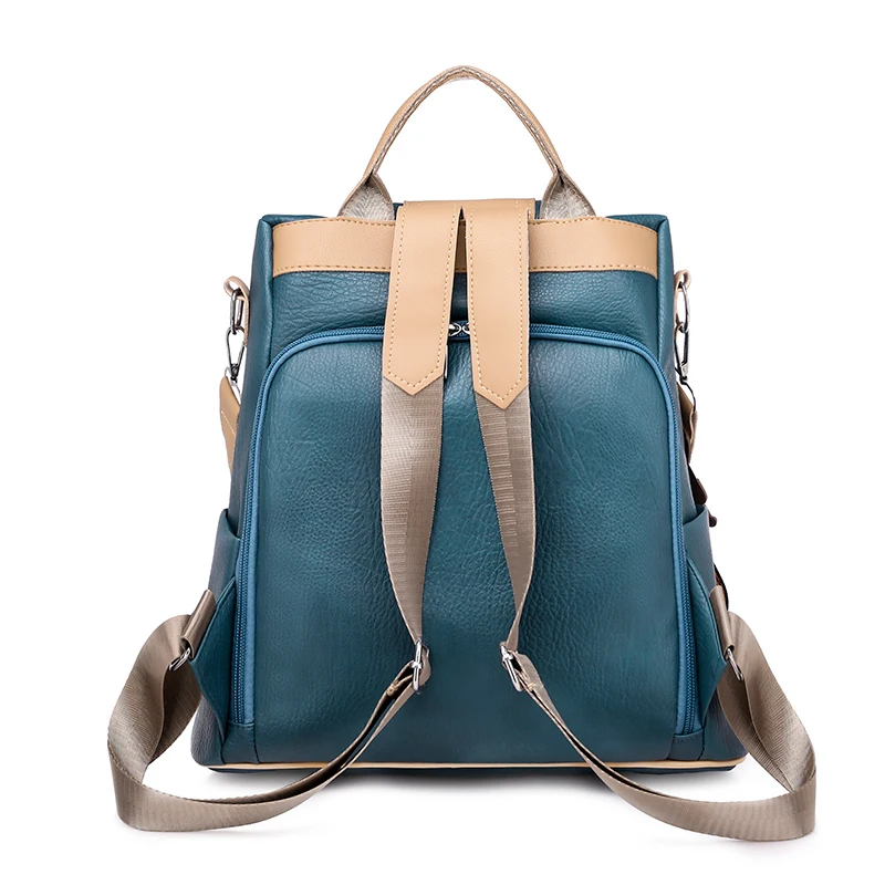 Quality Leather Anti-thief Women Backpack Large Capacity Hair Ball School Bag for Teenager girls Male Travel Bags | Багаж и сумки