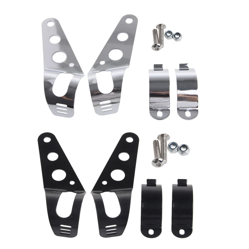 

2x Универсальные; Большие размеры 33-45 мм Монтажный кронштейн фар мотоцикла вилы уши для Harley Bobber Cafe Racer