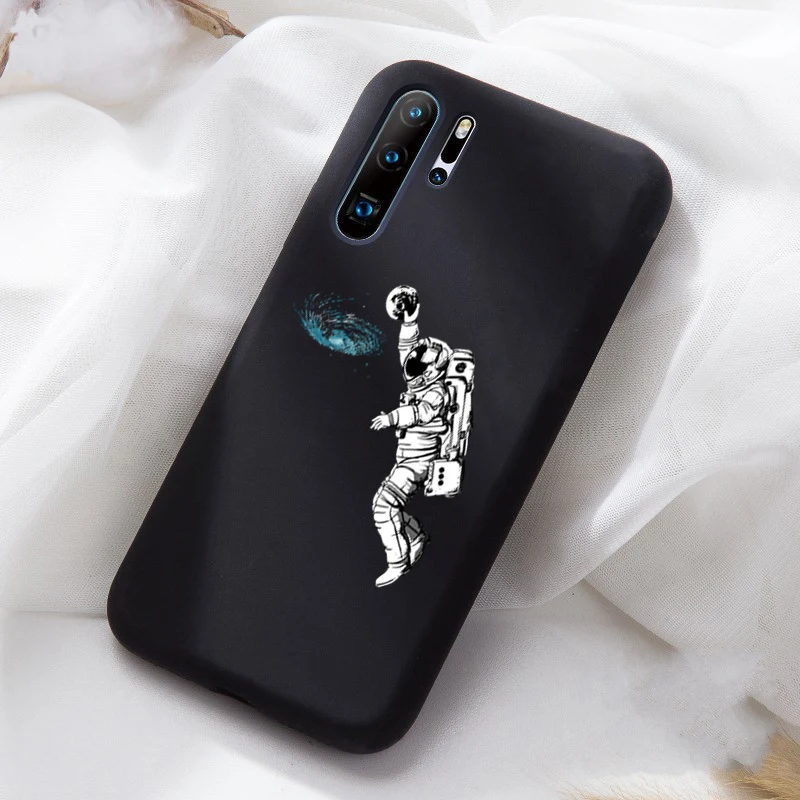 Мягкий ТПУ Матовый чехол с космонавтом луной для huawei P20 P20Lite P20Pro P30 чехол Fundas Coque чехол для huawei Honor 10 20 чехол - Цвет: 06