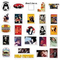 50pcsset classic american drama pulp fiction skateboard stickers waterproof suitcase stationery movie pegatina school supplies
