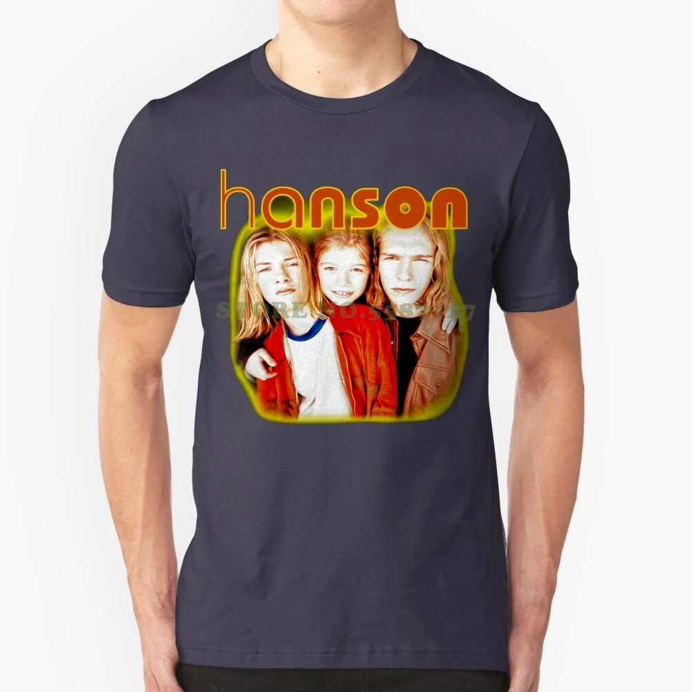 

Новинка, Мужская футболка Hanson, Размеры S-2xl, топы из 100% хлопка с коротким рукавом и круглым вырезом, футболки