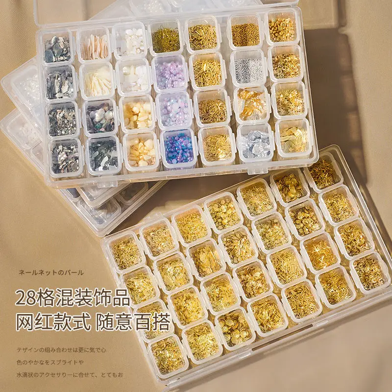 

Holographic Nail Glitter Flakes Sequin 12/28pcs in 1 Rose Gold Silver DIY Butterfly Dipping Powder for Acrylic Nails Tools