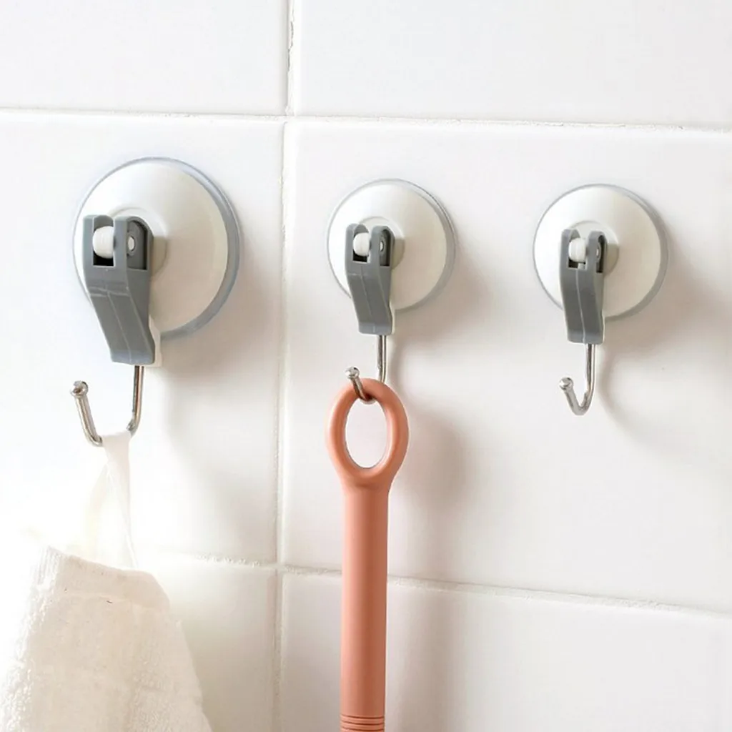 

Bathroom/Kitchen towel hanger Heavy Duty Large Suction Cup Hooks Snap Lever Vacuum key holder wall perchero puerta