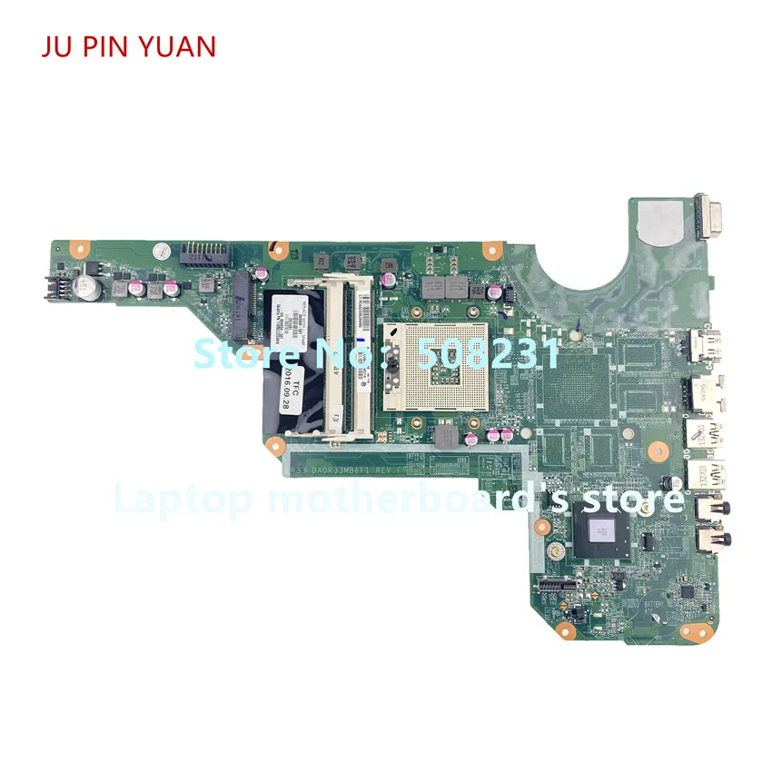 

Ju pin yuan 680568-001 680568-501 R33 материнская плата для HP Pavilion G4 G6 G7 G4-2000 G6-2000 Материнская плата ноутбука HM76 100% полностью протестирована