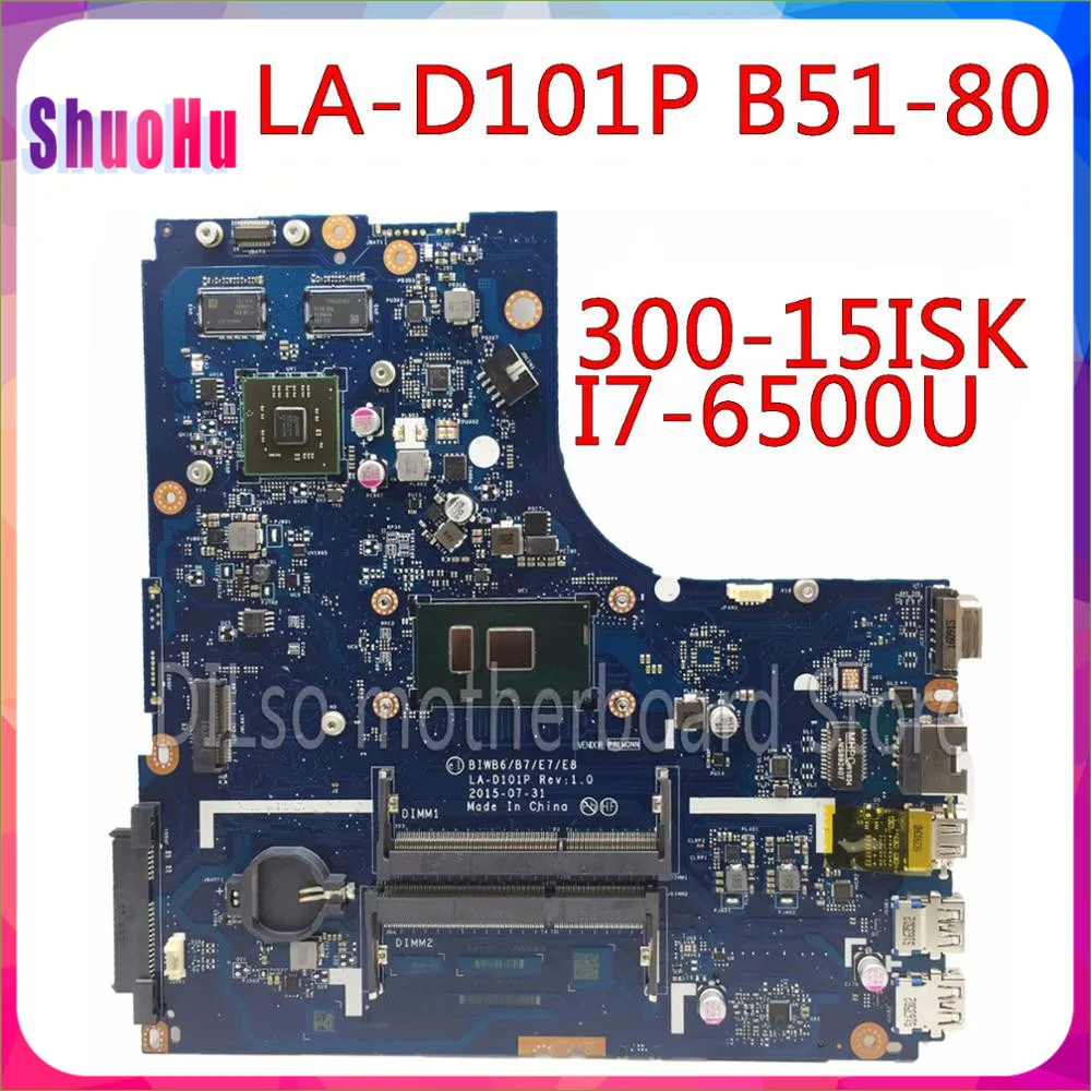 

KEFU LA-D101P For Lenovo B51-80 Tianyi300-15isk Motherboard DDR3 HM76 Intel Integrated I7-6500u 90 Days