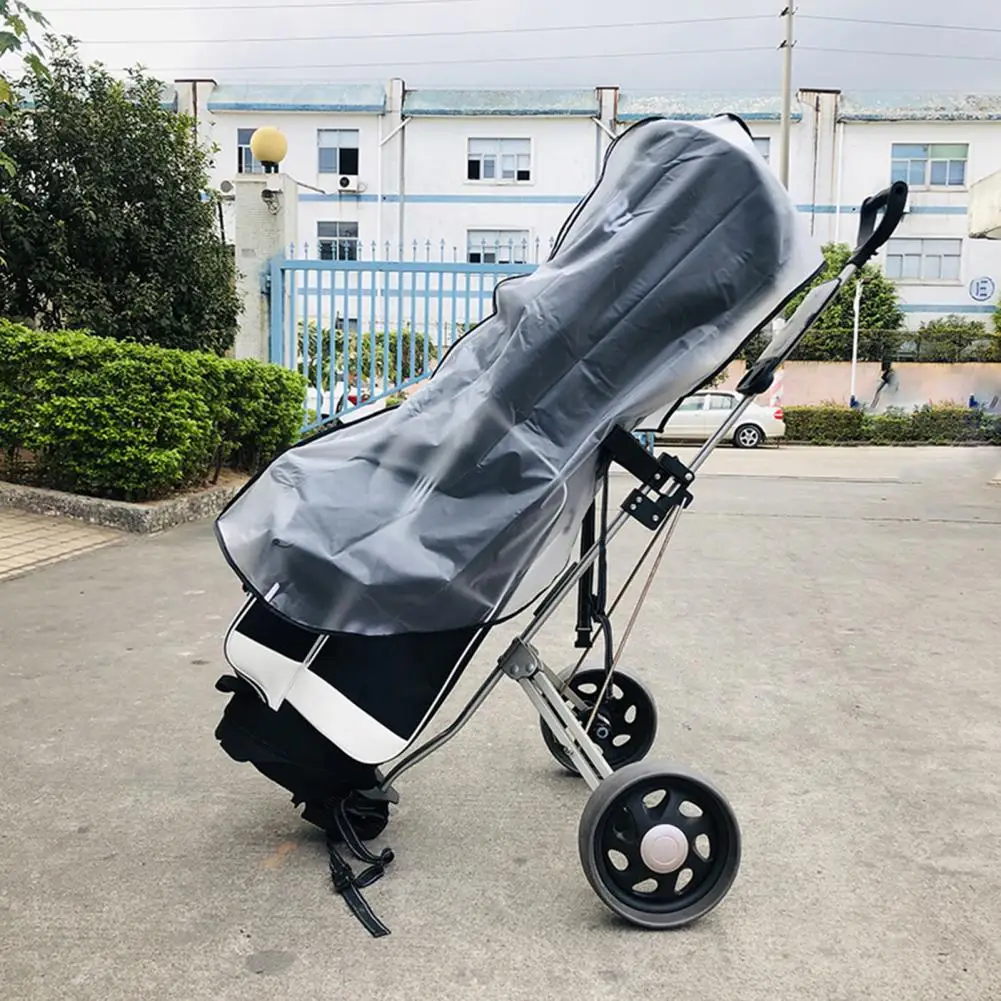 

PVC Waterproof Golf Club Bag Rain Hood Dustproof Shield Cover Cape with Zipper Golf Course Accessories
