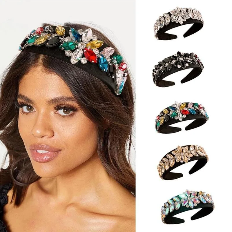 

Fashion Rhinestone Headband For Women Luxury Crystal Hairband Girl Rhinestone Jewelry Gifts Bridal Headband Hair Accessorie P0V1
