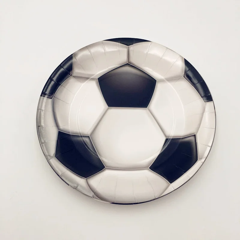 Белая футбольная тематическая вечеринка на день рождения набор посуды салфетки