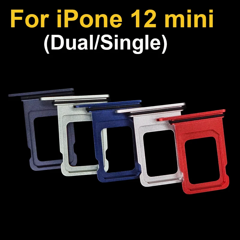 

Dual/Single for iPhone 12 mini Sim Card Tray Holder Slot with Rubber Waterproof Gasket Replacement incl. Open Eject Pin
