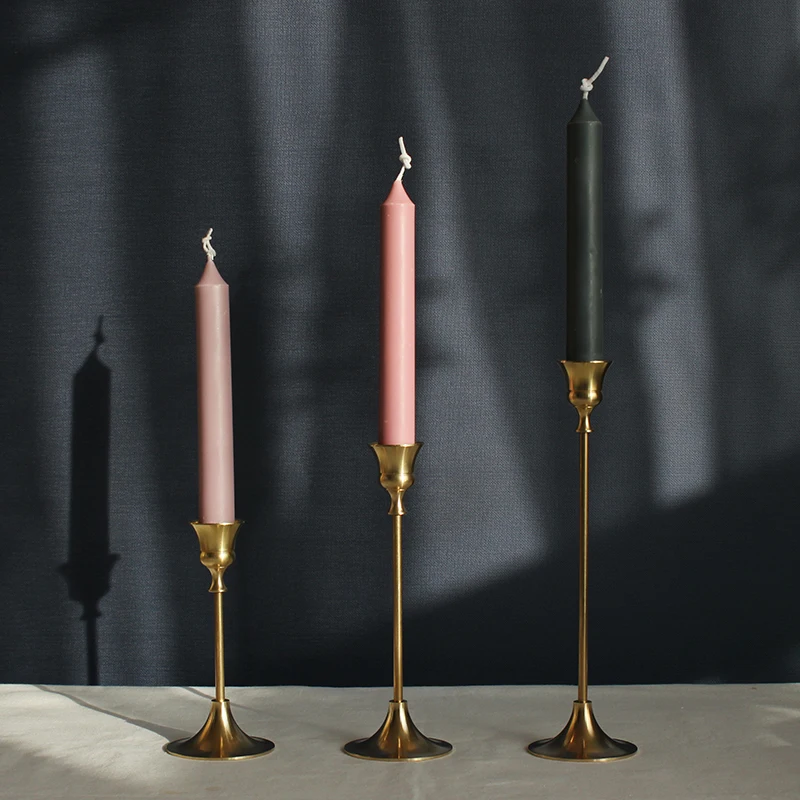 Элегантный Медный подсвечник в стиле ретро украшения для обеденного стола