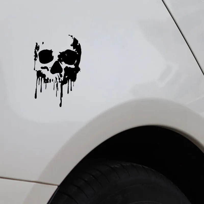 

16cmx10cm Funny skull Vinyl Car stickers Decals Motorcycle Accessories Car-Window Decorative Goods PVC