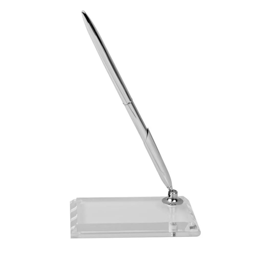 

Rectangular Pen Holder Signing Pen Set for Wedding Bridal Engagement