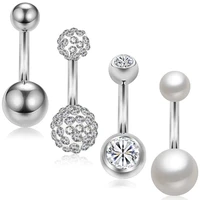 belly button rings navel piercing rings gifts body jewelry button ring bar navel rhinestones ball piercing gift accessories