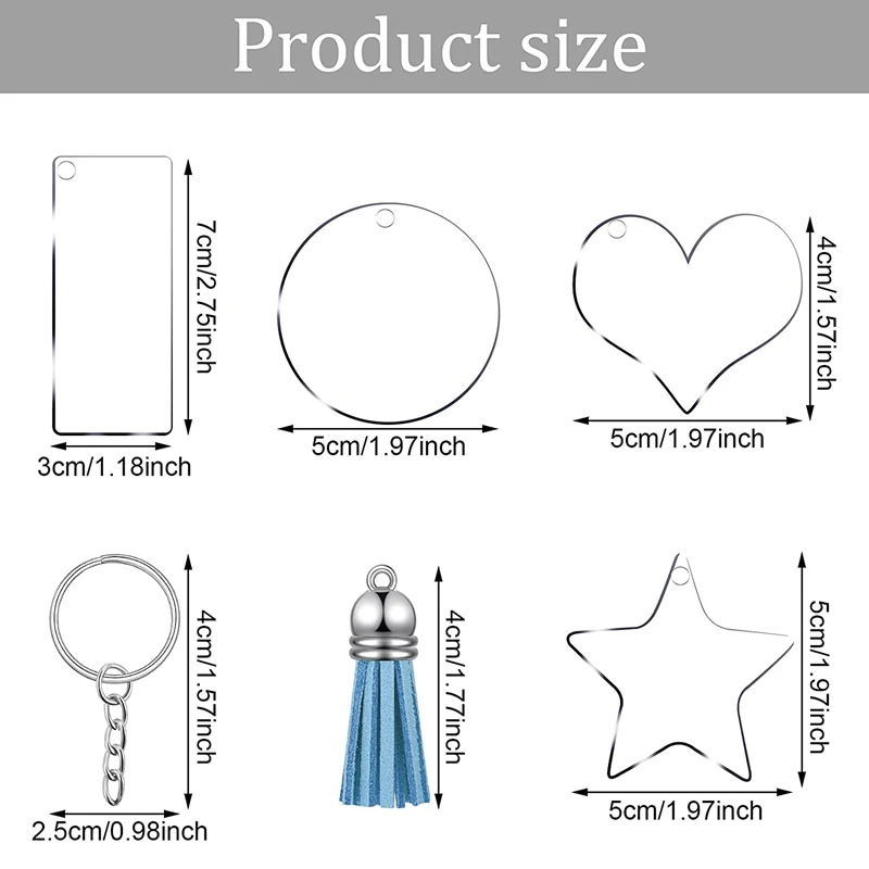 Набор акриловых заготовок для ключей из винила в комплект входят 36 колец