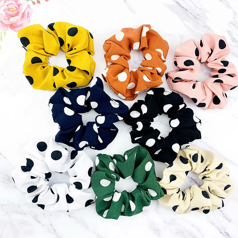 Резинки для волос женские в горошек эластичные заколки хвоста резинки Корейском