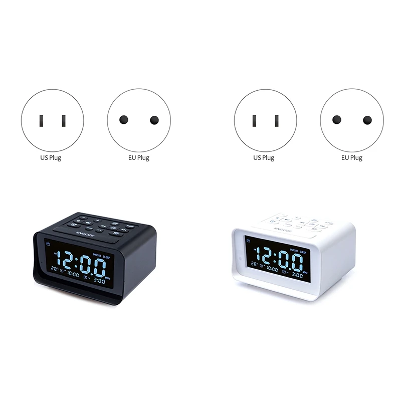 Настольный светодиодный Fm радиоприемник цифровой будильник с таймером сна
