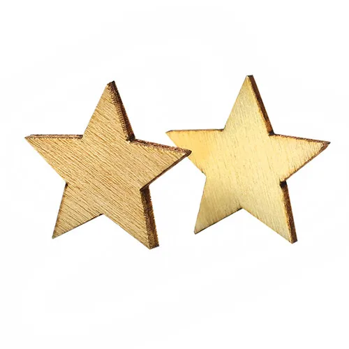 100 шт. деревянные пуговицы в форме звезды сделай сам скрапбук ремесло декор