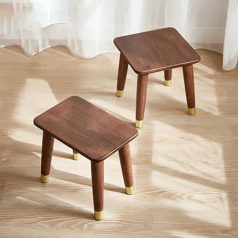Nordic Solid Wood Stool Home Living Room Small Bench Net Red Shoe Low Chair | Мебель