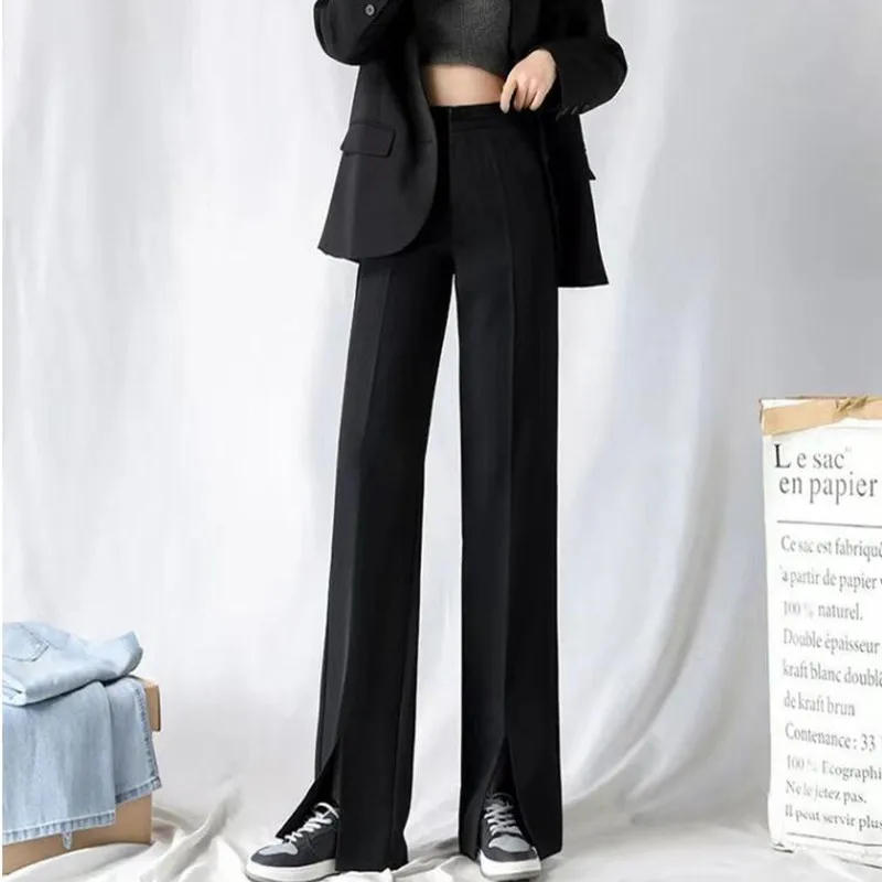 

Pants Streetwear 2021 Summer Fashion Korean Style woman pants Wide Leg Harajuku Baggy Black High Waisted Vintage