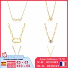 Ожерелье женское из серебра 925 пробы, на цепочке до ключиц