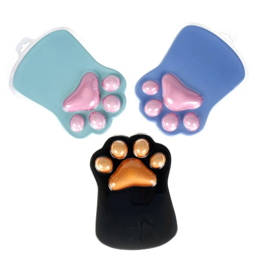 

Cute Cat Paw Mouse Pad Kawaii Gaming Desk Pad Nonslip Silicone Wrist Rest Mice Mat Table Mat Laptop Cute office Desk Mat